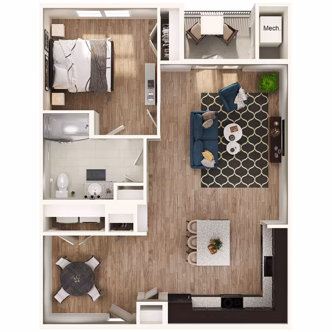 1 Bedroom 6210 floor plan